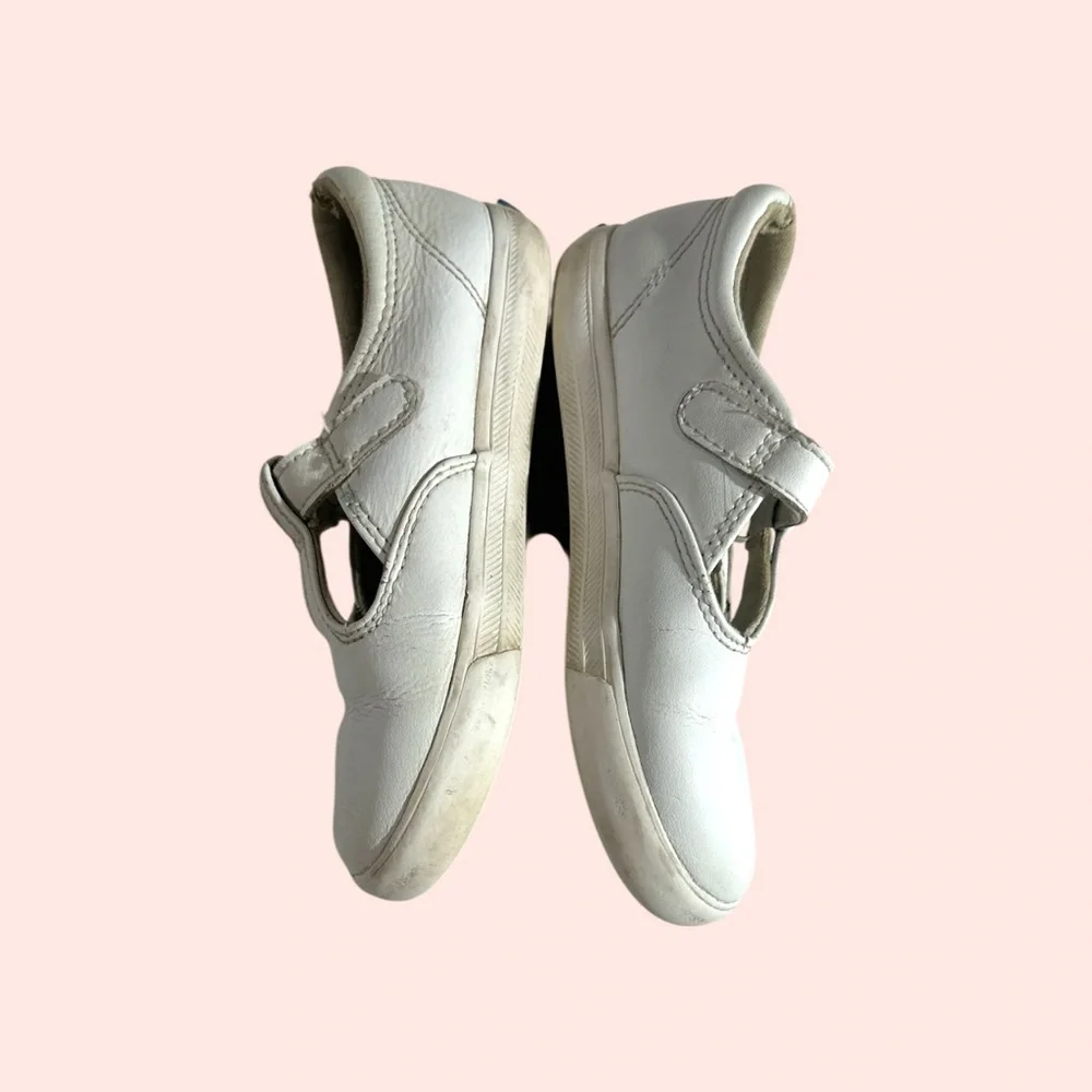 Girls Keds Classic White leather Mary Jane Shoes size 11.5W